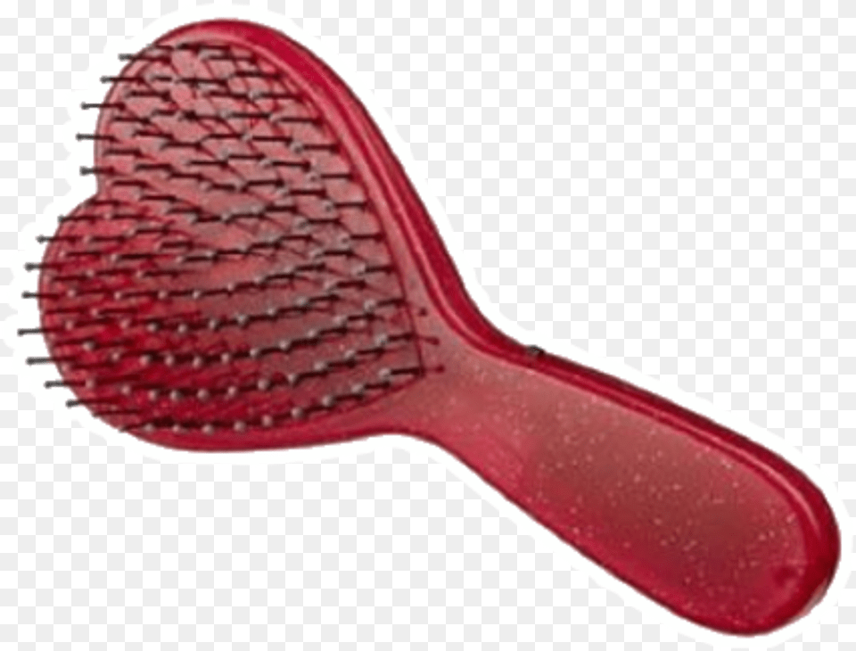 Pngaesthetic Red Heart Hair Brush, Device, Tool, Ping Pong, Ping Pong Paddle Free Png Download