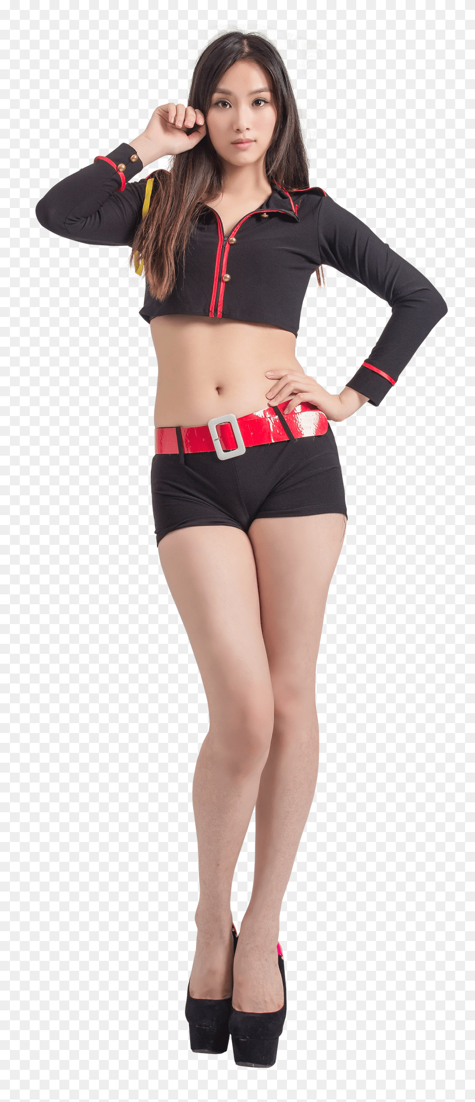 Pngpix Com Asian Young Model Woman Standing Image, Shorts, Clothing, Teen, Sleeve Free Png