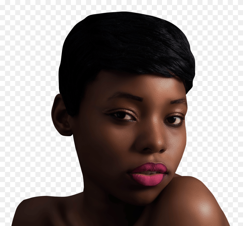 Pngpix Com Beautiful Black Woman With Glossy Makeup Image, Head, Portrait, Photography, Person Free Transparent Png