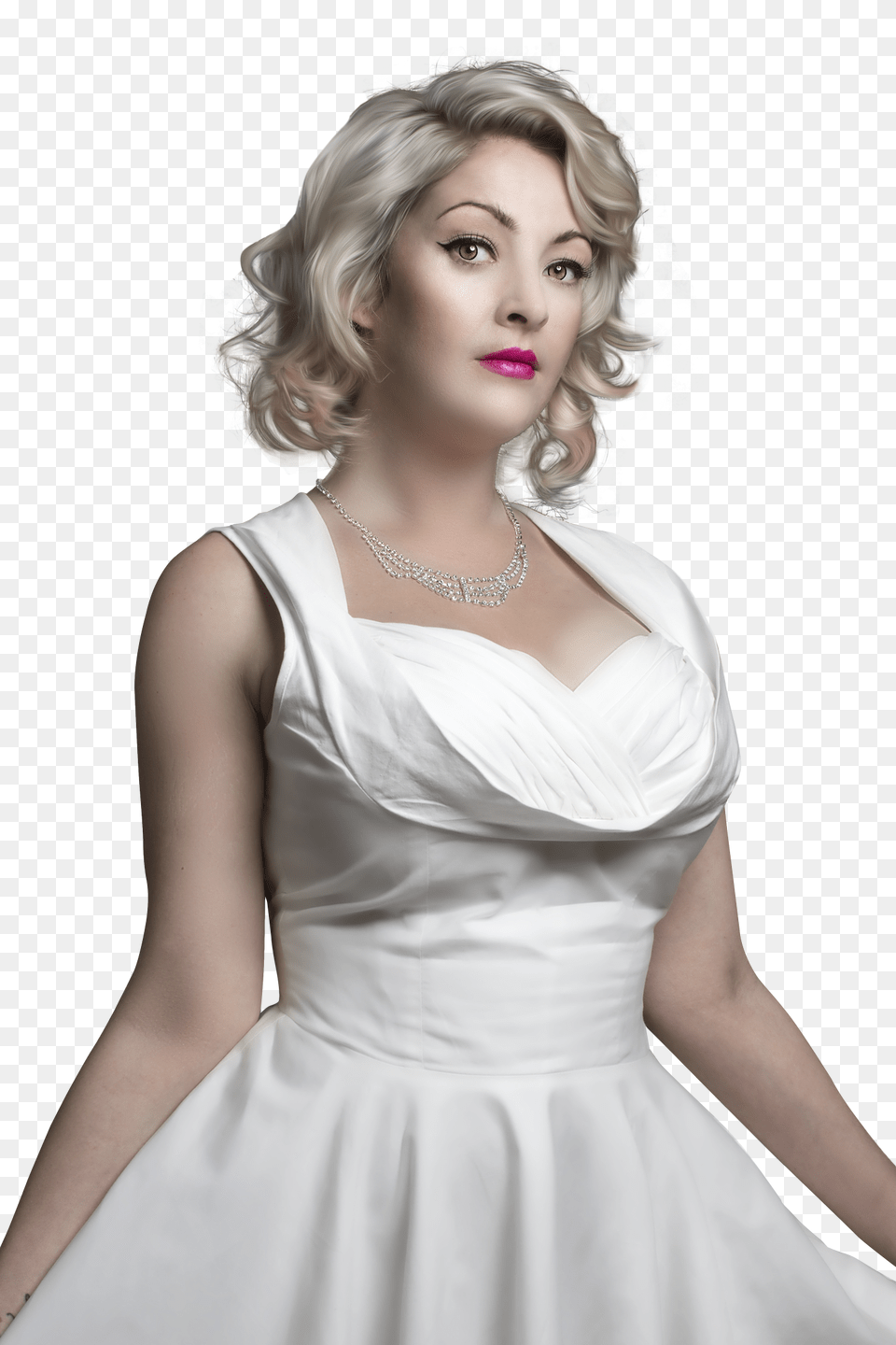 Pngpix Com Beautiful Female Model In White Dress Image, Gown, Clothing, Evening Dress, Fashion Free Transparent Png