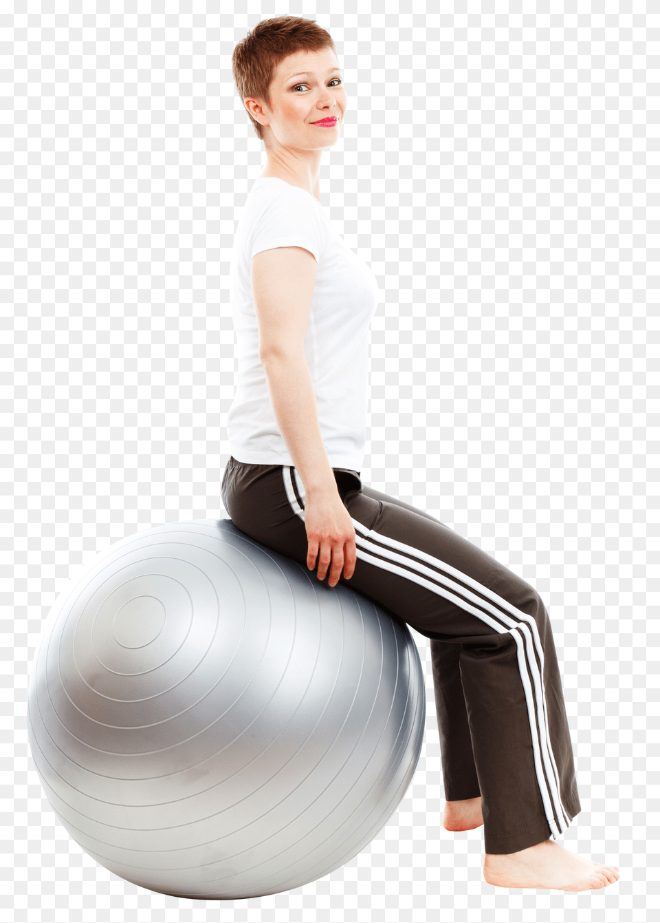 Pngpix Com Beautiful Girl Doing Exercises With Ball Image, Sphere, Person, Sitting, Clothing Free Png