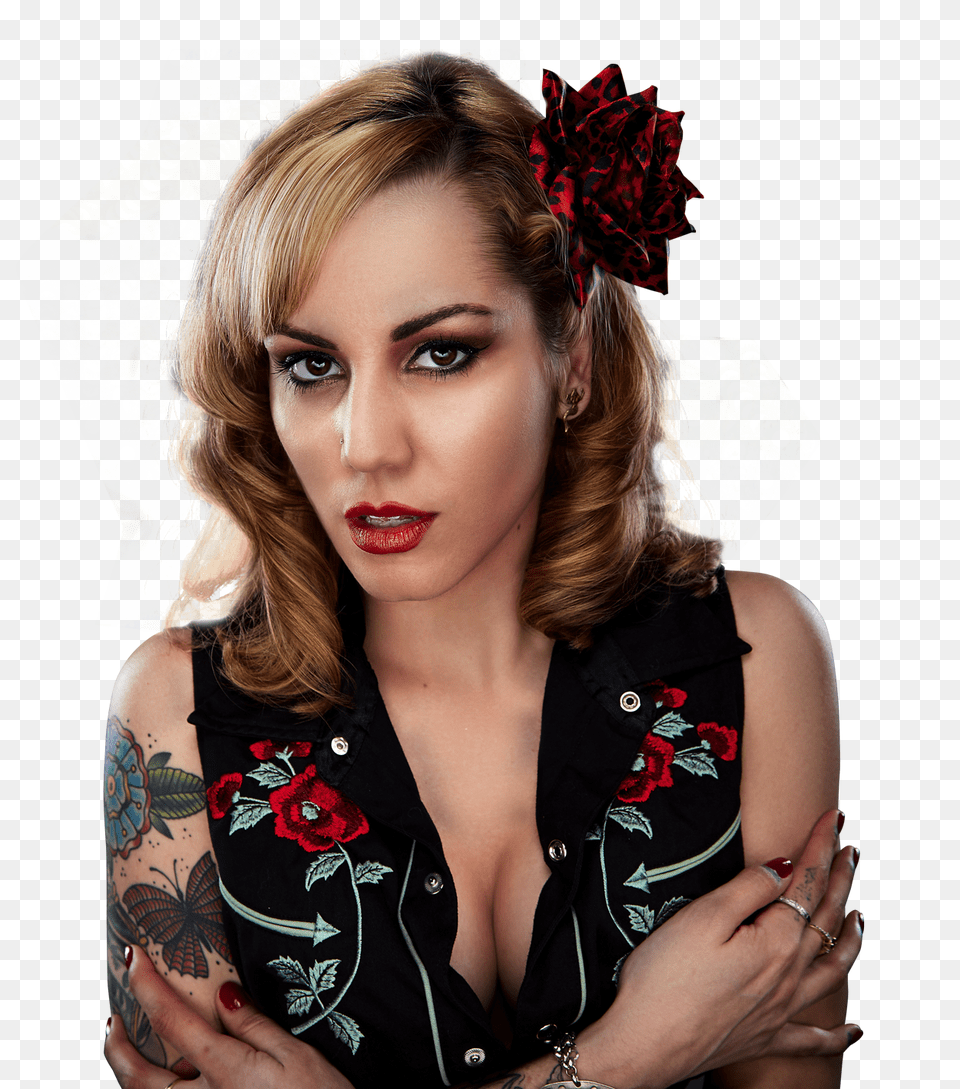 Pngpix Com Beautiful Sexy Woman With Makeup, Tattoo, Skin, Portrait, Photography Free Png