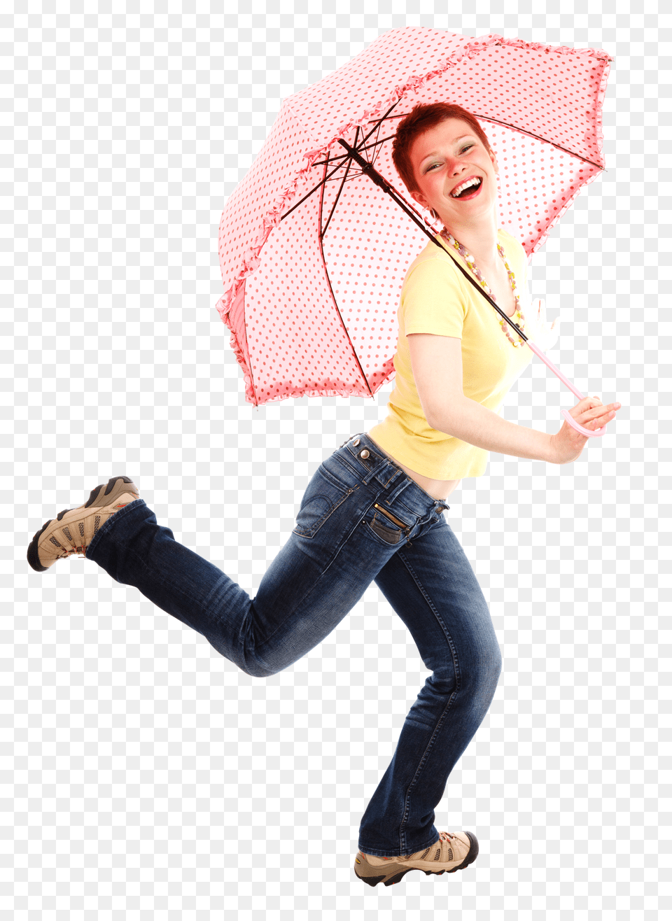 Pngpix Com Beautiful Young Woman With Umbrella, Clothing, Pants, Teen, Person Free Transparent Png