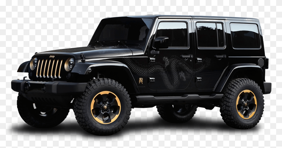 Pngpix Com Black Jeep Wrangler Dragon Edition Car Image, Transportation, Vehicle, Machine, Wheel Free Transparent Png