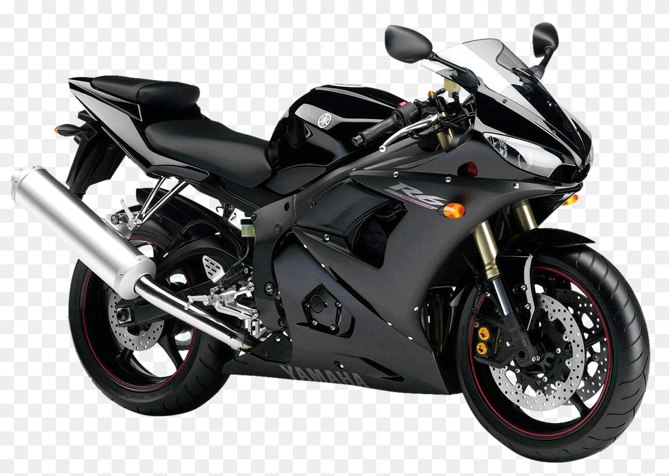 Pngpix Com Black Yamaha Yzf R6 Sport Motorcycle Bike Transportation, Vehicle, Machine, Wheel Png Image