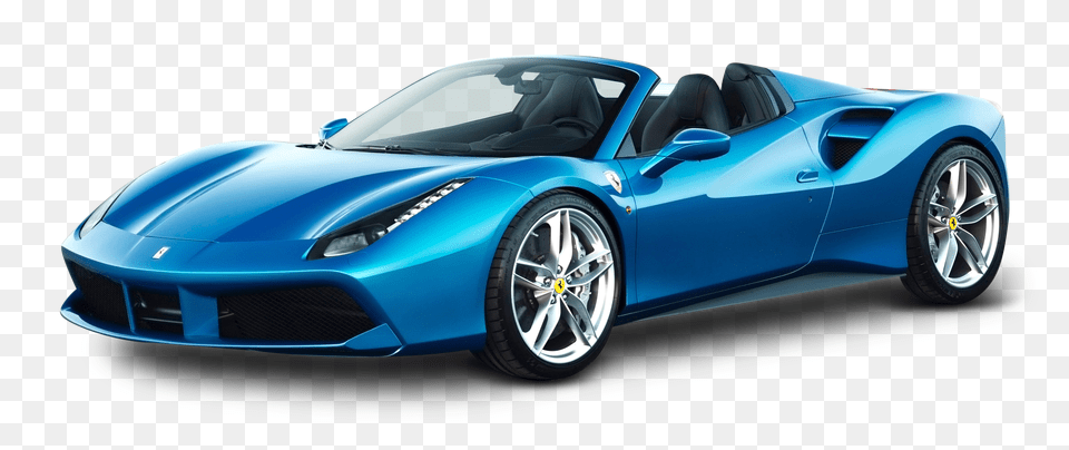 Pngpix Com Blue Ferrari 488 Spider Car Image, Vehicle, Transportation, Wheel, Machine Free Transparent Png