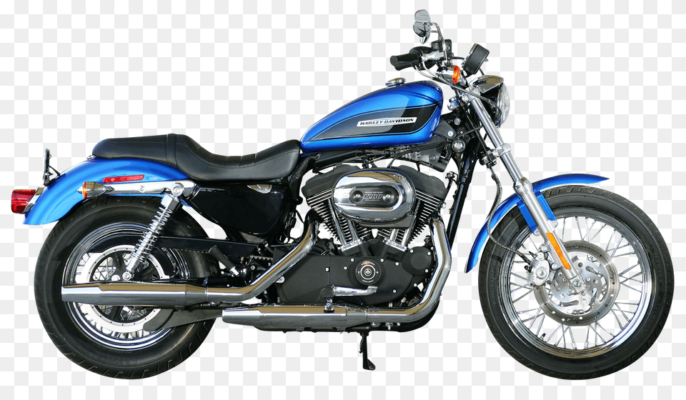 Pngpix Com Blue Harley Davidson Motorcycle Bike Side View, Wheel, Machine, Spoke, Vehicle Free Transparent Png