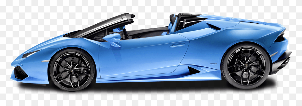 Pngpix Com Blue Lamborghini Huracan Lp 610 4 Spyder Side View Car Image, Wheel, Vehicle, Machine, Transportation Free Png