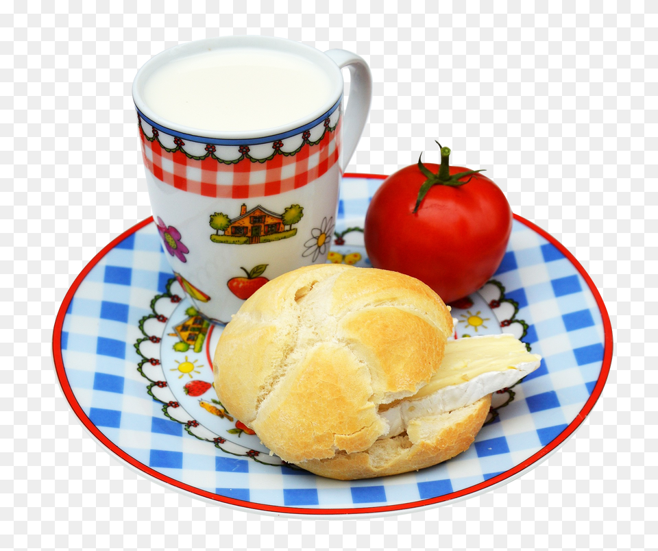 Pngpix Com Breakfast Transparent Image, Plate, Cup, Saucer, Bread Free Png