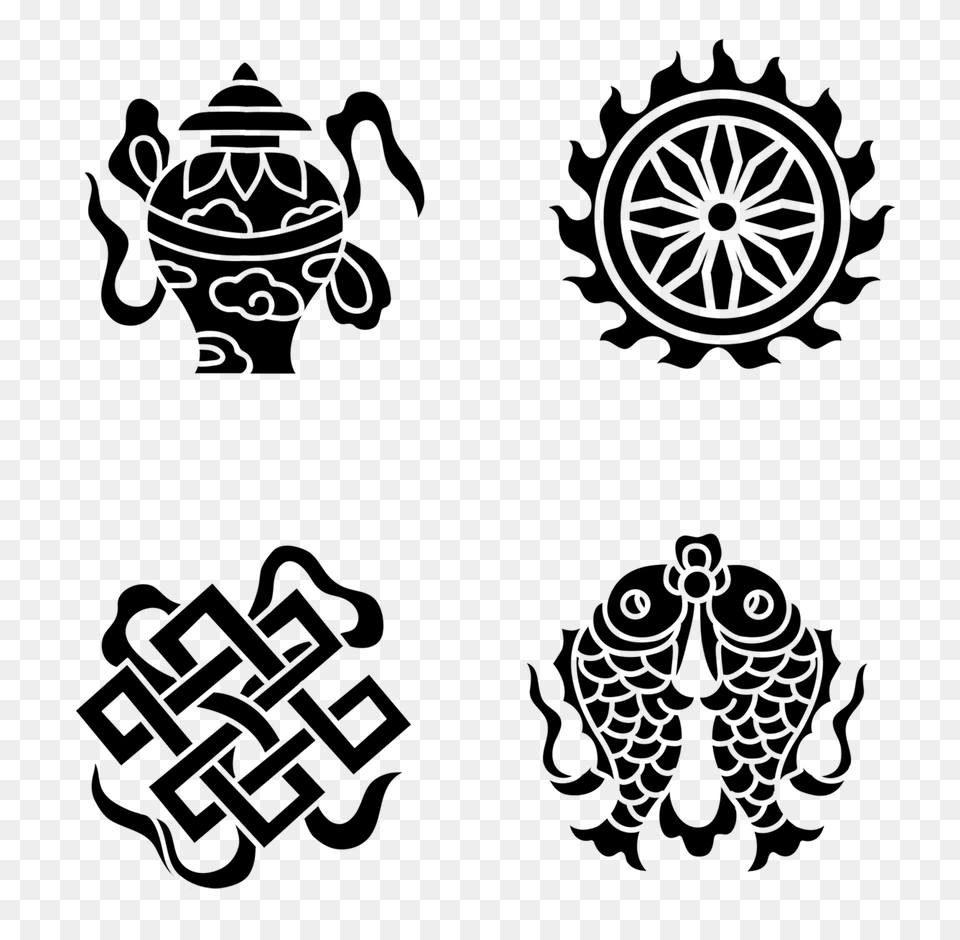 Pngpix Com Buddhist Tattoo Image, Stencil, First Aid, Silhouette Free Png Download
