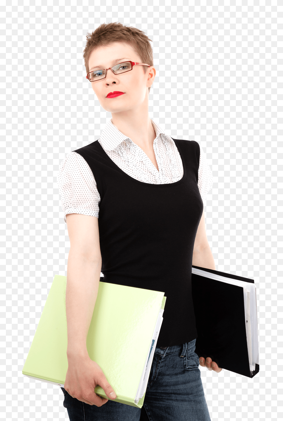Pngpix Com Business Woman Holding Files In Her Hands, Blouse, Clothing, Accessories, Person Free Png Download