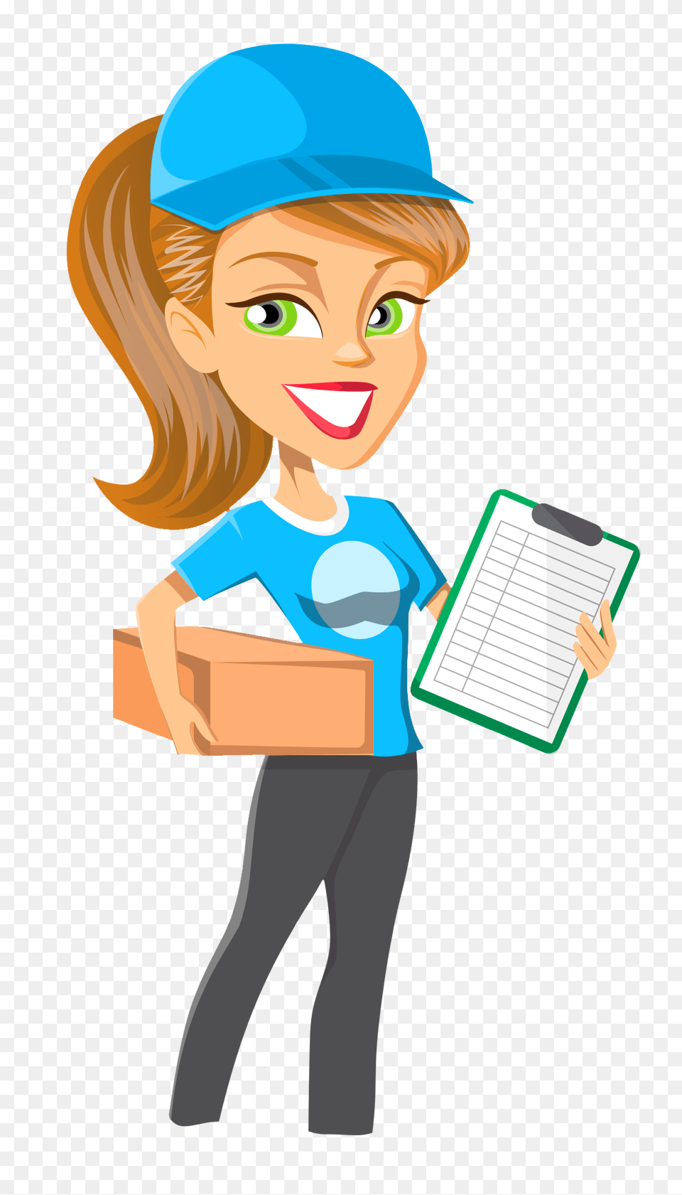 Pngpix Com Courier Girl Vector Transparent Image, Adult, Reading, Person, Woman Free Png Download