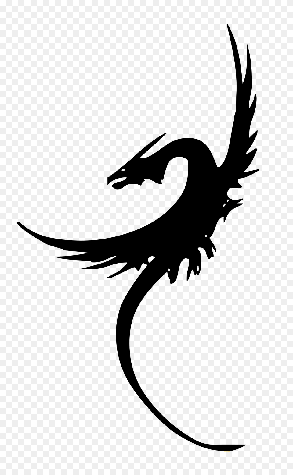 Pngpix Com Dragon Tattoo, Silhouette, Cross, Symbol Free Png