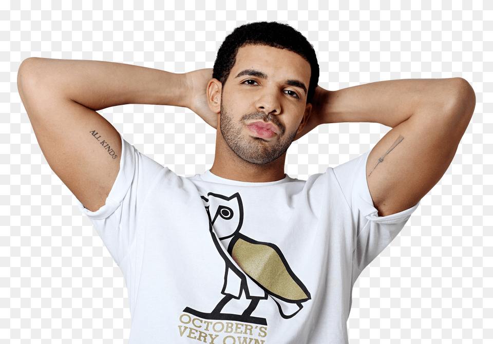 Pngpix Com Drake Image, Clothing, T-shirt, Shirt, Adult Free Transparent Png