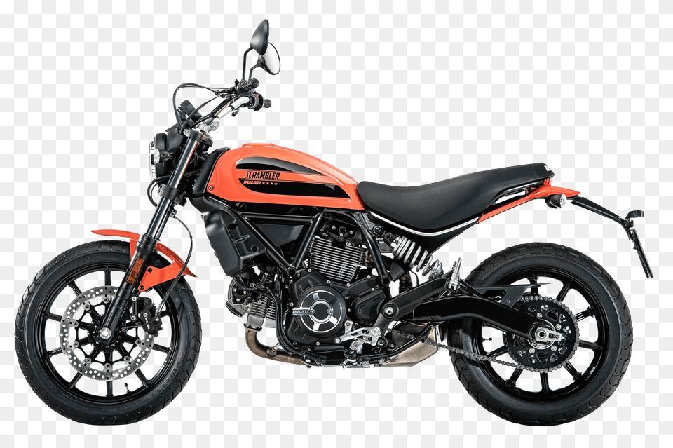 Pngpix Com Ducati Scrambler Motorcycle Bike Machine, Spoke, Vehicle, Transportation Png Image