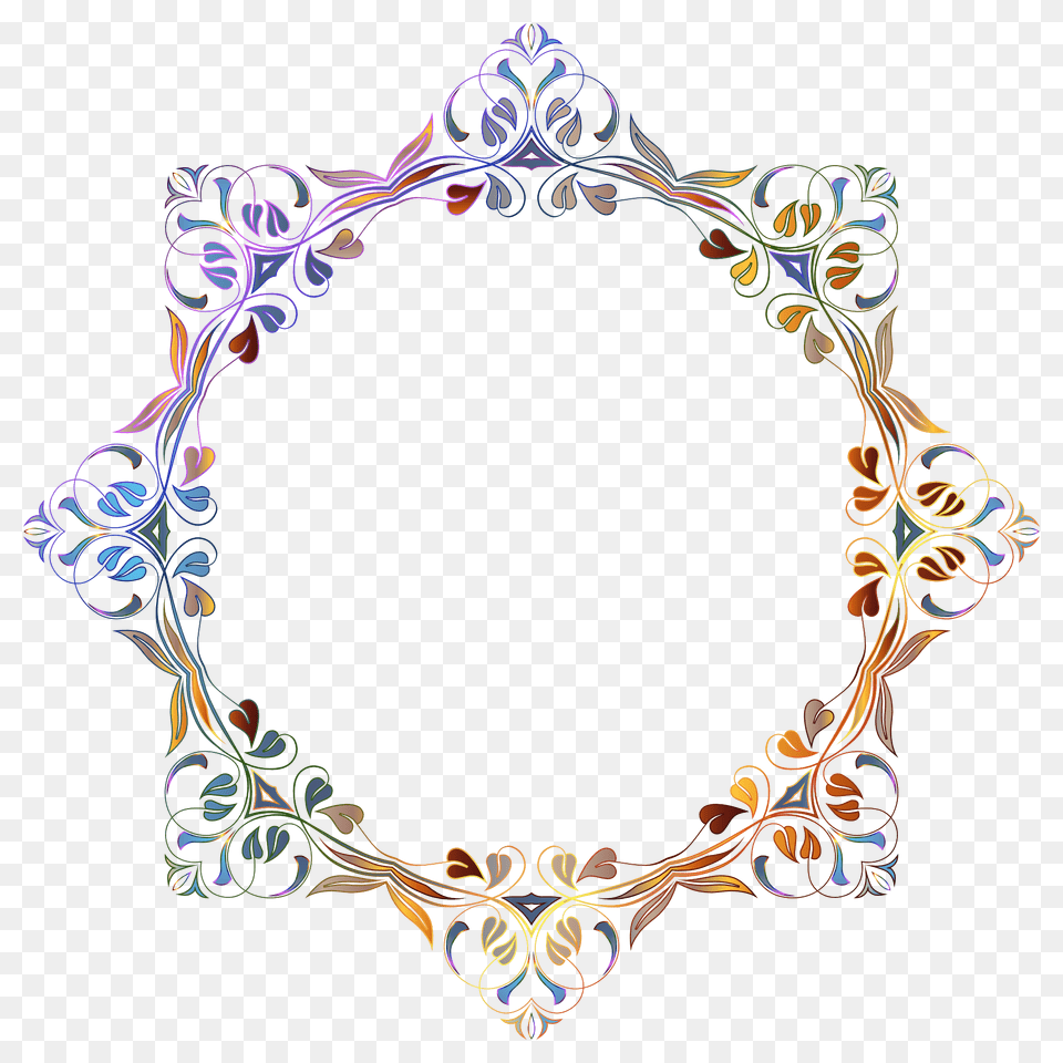Pngpix Com Floral Border Transparent Image, Accessories, Pattern, Jewelry, Oval Free Png Download
