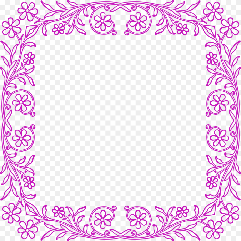 Pngpix Com Floral Frame Image, Purple Png