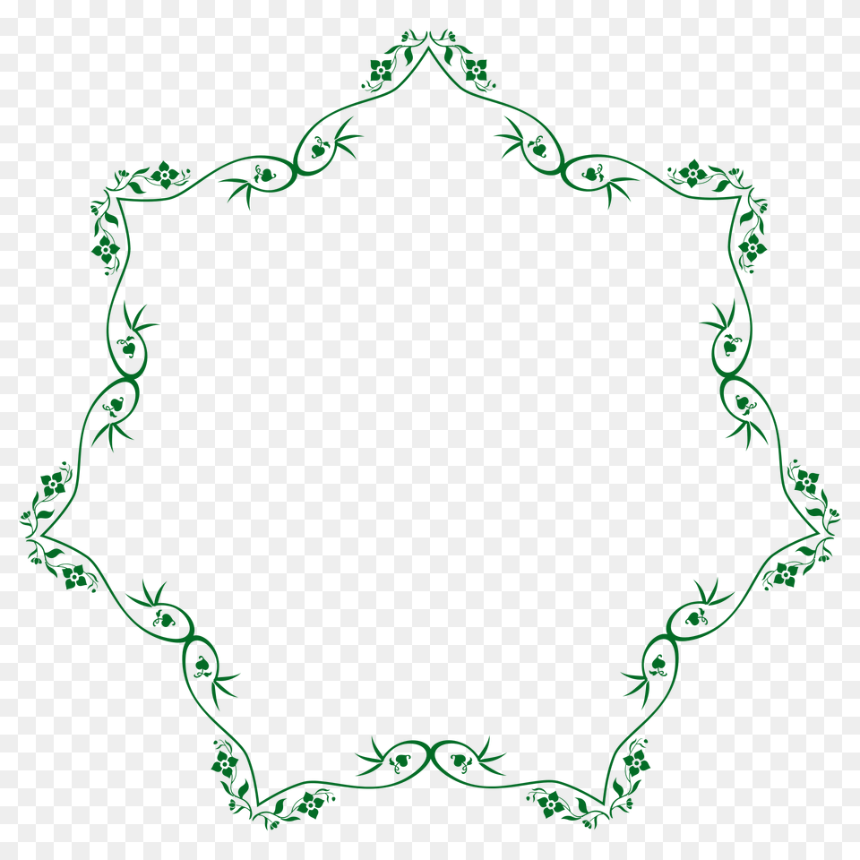 Pngpix Com Flower Border Image, Green Free Png