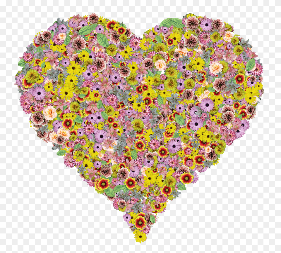 Pngpix Com Flower Heart Transparent Image, Plant, Pattern, Art Free Png Download
