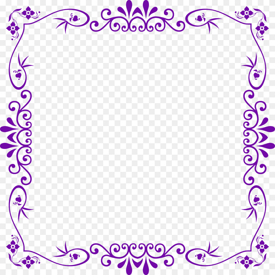 Pngpix Com Flowers Frame White Board, Purple, Page, Text Png Image