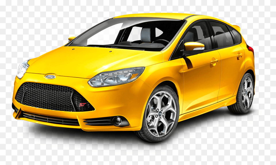 Pngpix Com Ford Focus Yellow Car Alloy Wheel, Vehicle, Transportation, Tire Png Image