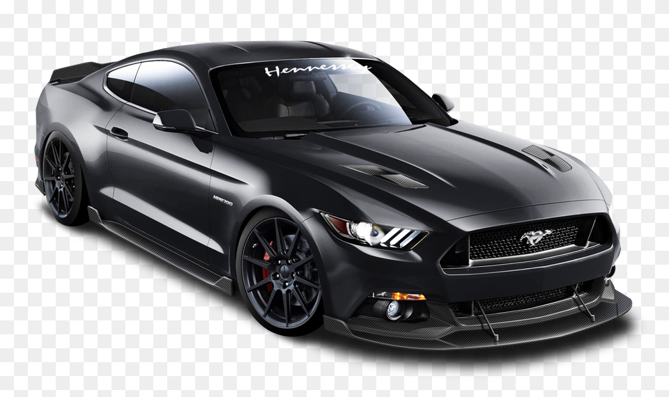 Pngpix Com Ford Mustang Hennessey Black Car Coupe, Machine, Sports Car, Transportation Png Image