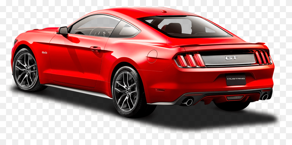 Pngpix Com Ford Mustang Red Car Back Side Vehicle, Coupe, Transportation, Sports Car Png Image