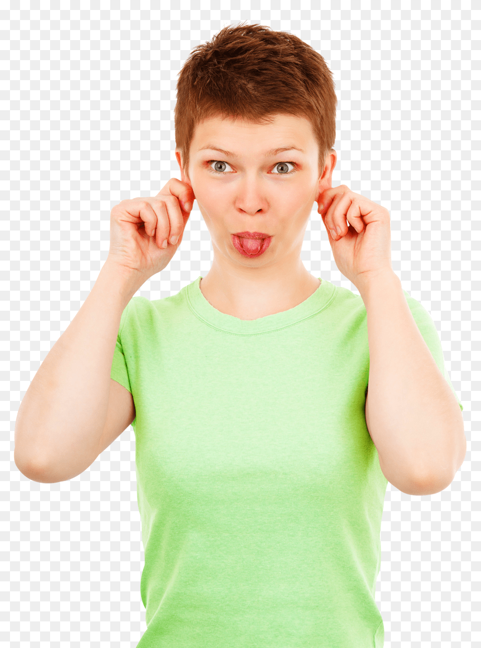 Pngpix Com Funny Woman Showing Tongue Image, T-shirt, Portrait, Photography, Clothing Free Png