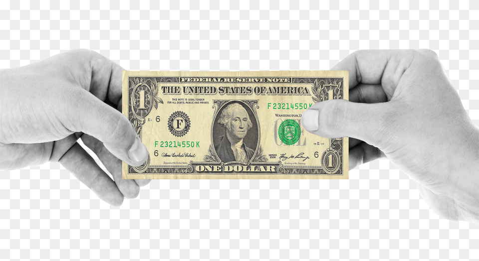 Pngpix Com Hand Holding One Dollar Transparent Image, Money, Person, Face, Head Free Png