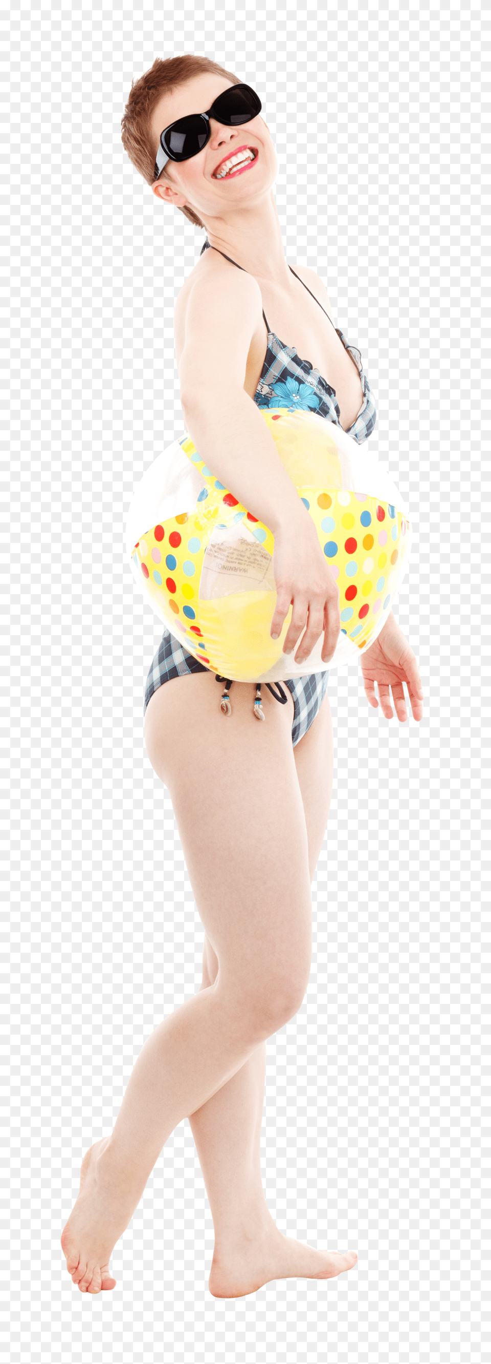 Pngpix Com Happy Sexy Woman With Beach Ball Image, Accessories, Swimwear, Sunglasses, Clothing Free Png