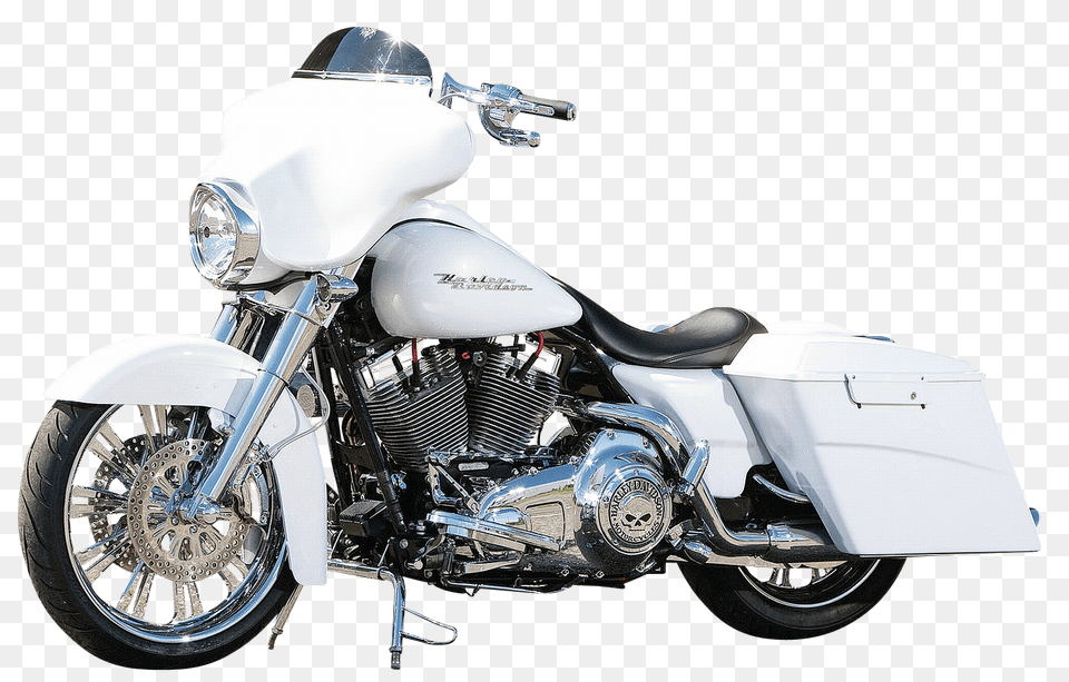 Pngpix Com Harley Davidson White Motorcycle Bike Image, Machine, Spoke, Vehicle, Transportation Png