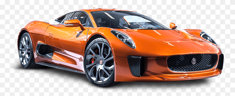Pngpix Com Jaguar C X75 James Bond Orange Car Image, Alloy Wheel, Vehicle, Transportation, Tire Free Png Download