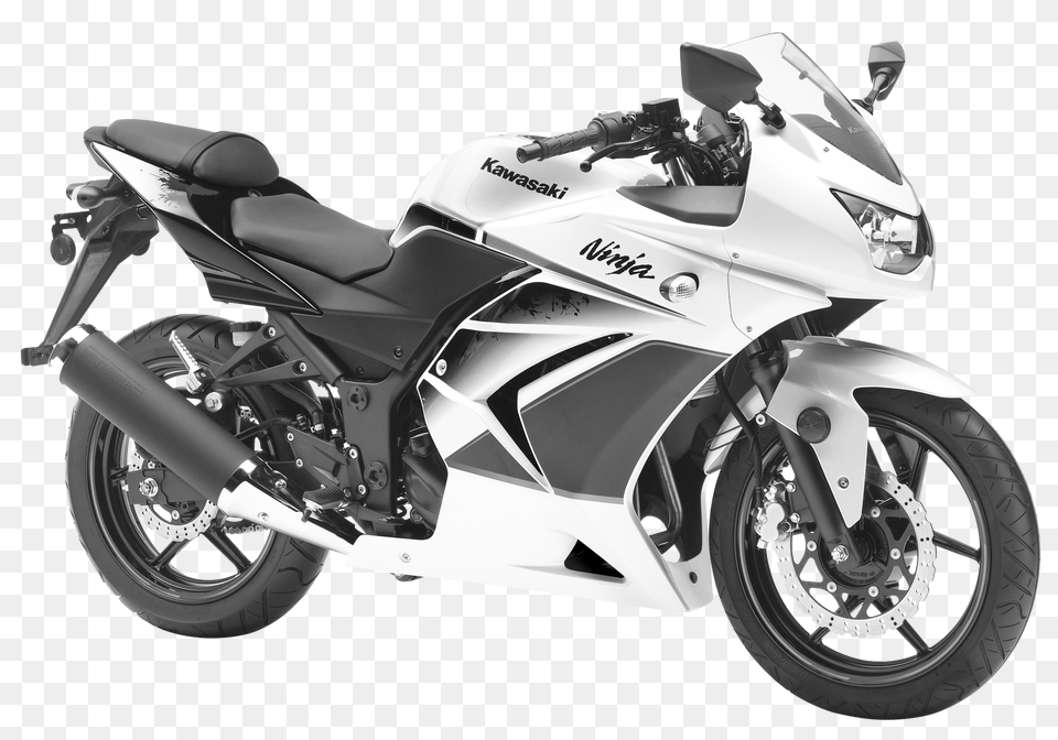 Pngpix Com Kawasaki Ninja 250r White Motorcycle Bike Machine, Transportation, Vehicle, Wheel Png Image