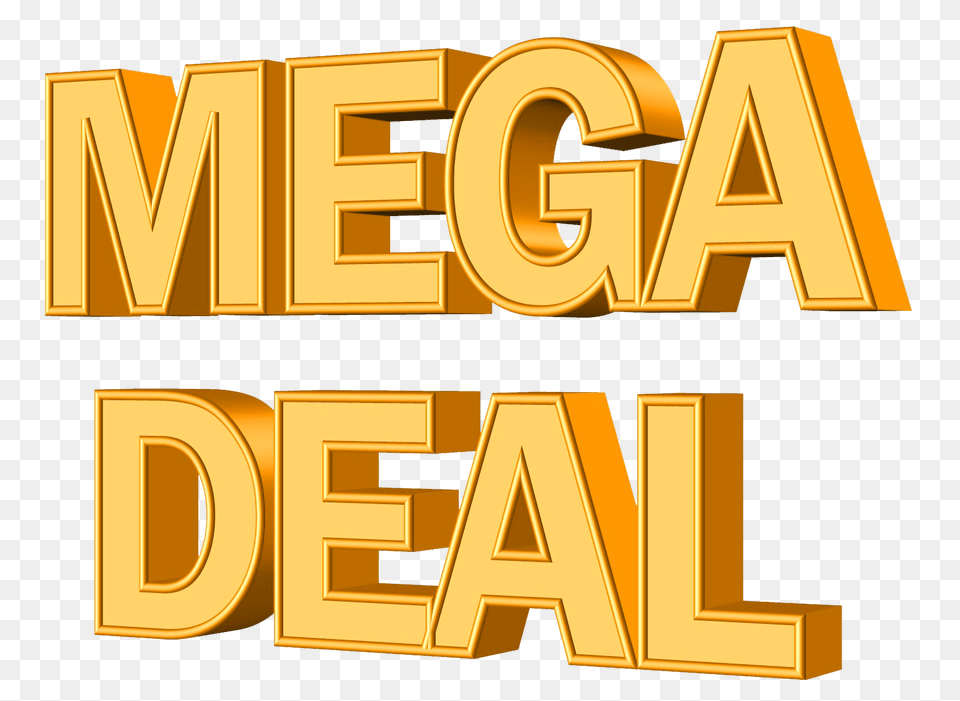 Pngpix Com Mega Deal Transparent Image, Gold, Text Free Png Download