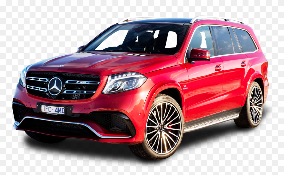 Pngpix Com Mercedes Benz Gls Class Red Car Image, Suv, Vehicle, Machine, Spoke Free Png