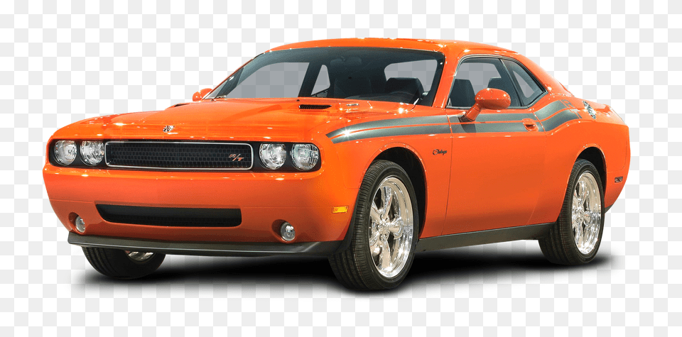 Pngpix Com Orange Dodge Challenger Rt Car Image, Vehicle, Coupe, Transportation, Sports Car Png