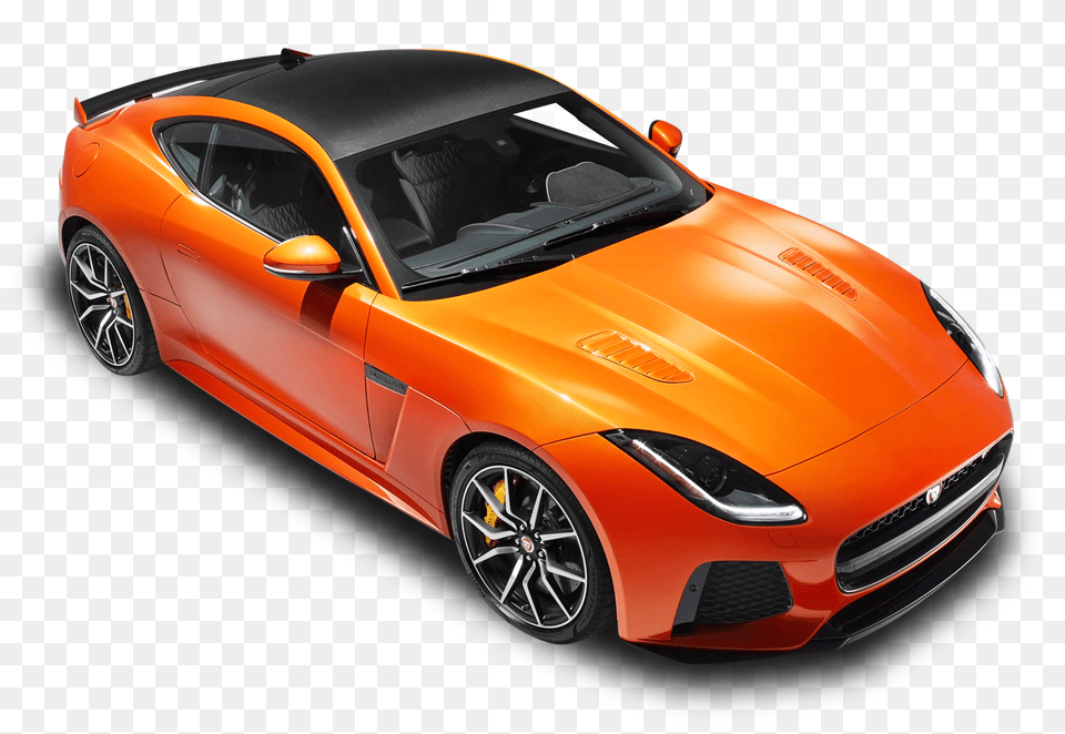 Pngpix Com Orange Jaguar F Type Svr Coupe Top View Car, Alloy Wheel, Vehicle, Transportation, Tire Free Png
