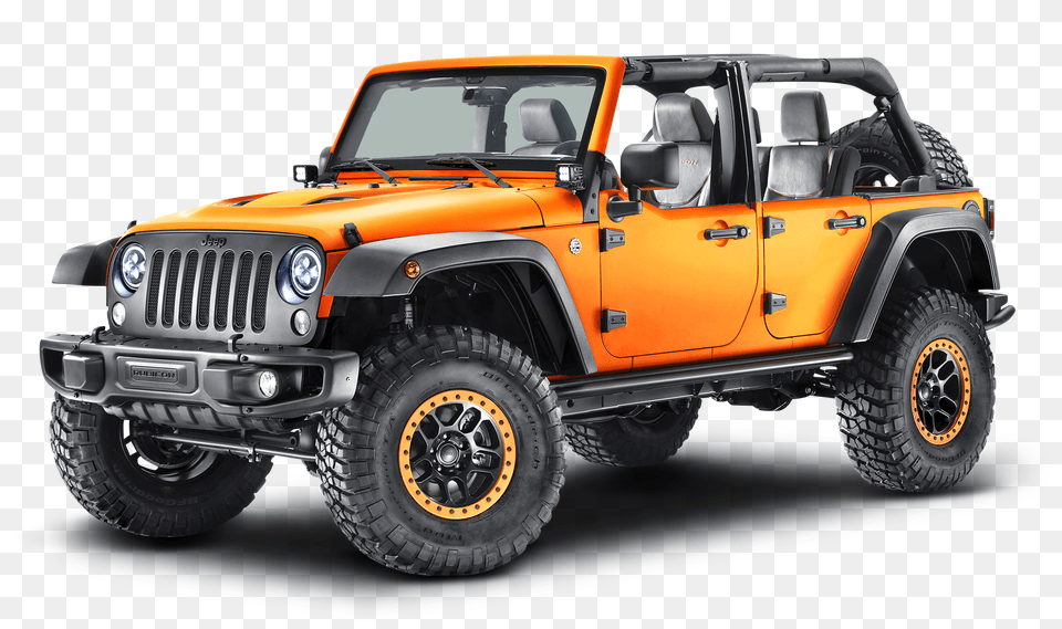 Pngpix Com Orange Jeep Wrangler Car Image, Transportation, Vehicle, Machine, Wheel Free Png Download