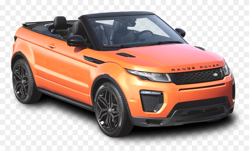 Pngpix Com Orange Land Rover Range Rover Evoque Convertible Car Transportation, Vehicle, Machine, Wheel Png Image