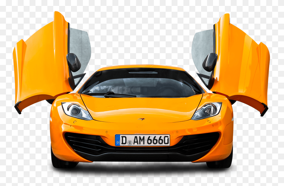 Pngpix Com Orange Mclaren 12c Front View Car Image, Alloy Wheel, Vehicle, Transportation, Tire Free Png Download