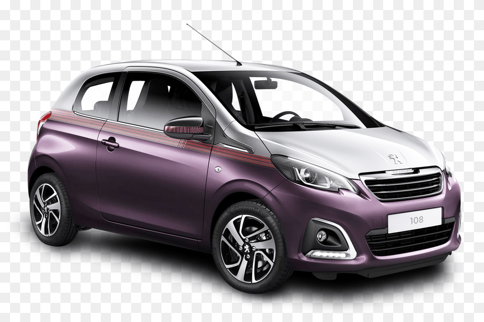 Pngpix Com Peugeot 108 Purple Car Image, Wheel, Vehicle, Machine, Sedan Free Transparent Png