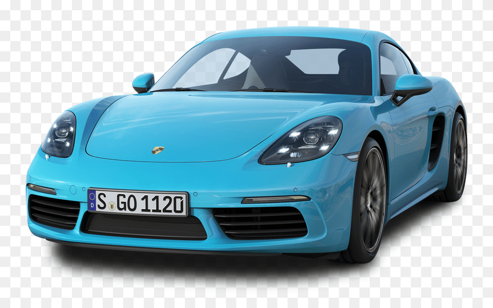 Pngpix Com Porsche 718 Cayman S Blue Car Image, Coupe, License Plate, Vehicle, Sports Car Png