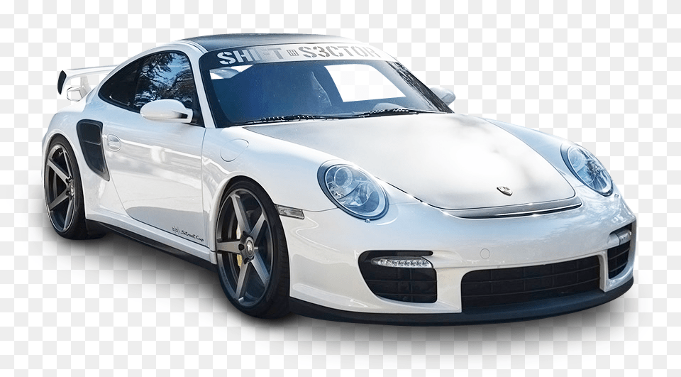 Pngpix Com Porsche 997 Gt2 White Car Image, Wheel, Vehicle, Coupe, Machine Free Transparent Png