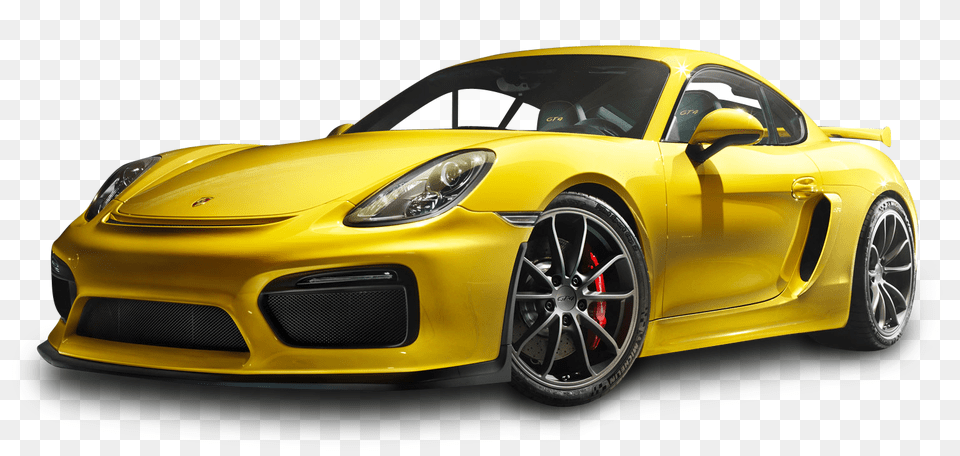 Pngpix Com Porsche Cayman Gt4 Yellow Car Image, Alloy Wheel, Vehicle, Transportation, Tire Png