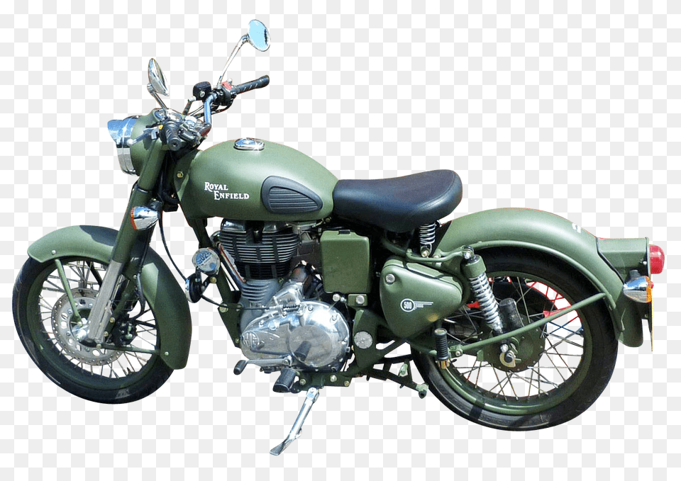 Pngpix Com Royal Enfield Classic Battle Green Motorcycle Bike Image, Machine, Wheel, Transportation, Vehicle Png