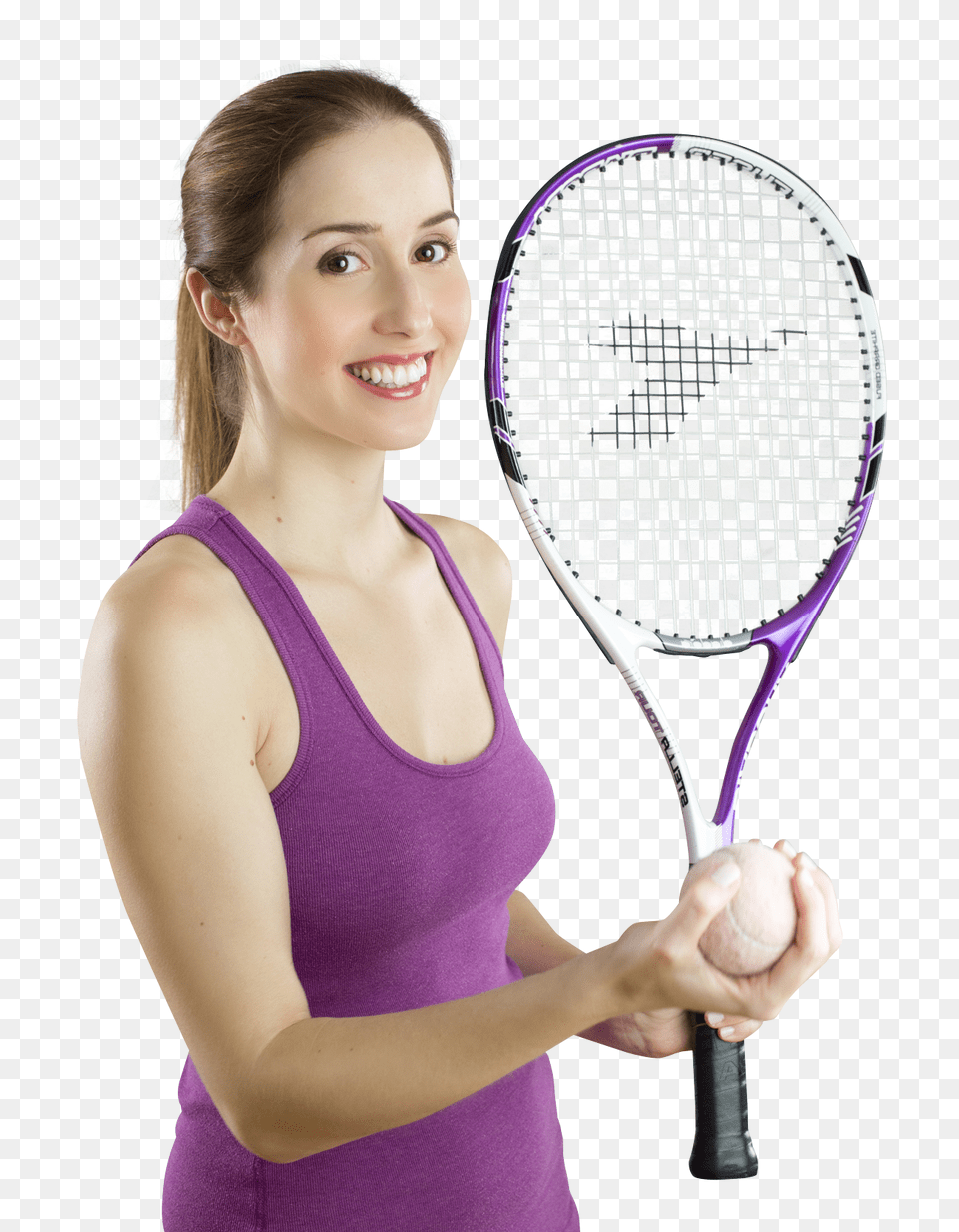Pngpix Com Smiling Woman With A Tennis Racket Ball, Baseball, Baseball (ball), Tennis Racket Png Image