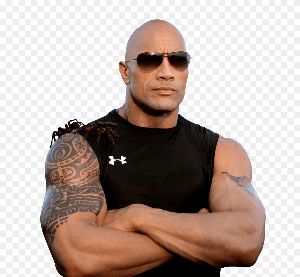 Pngpix Com The Rock Transparent Image, Tattoo, Skin, Person, Man Free Png