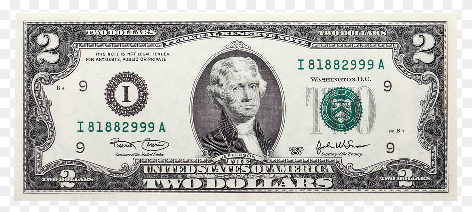 Pngpix Com Two Dollar Bill Transparent Image, Adult, Male, Man, Money Png