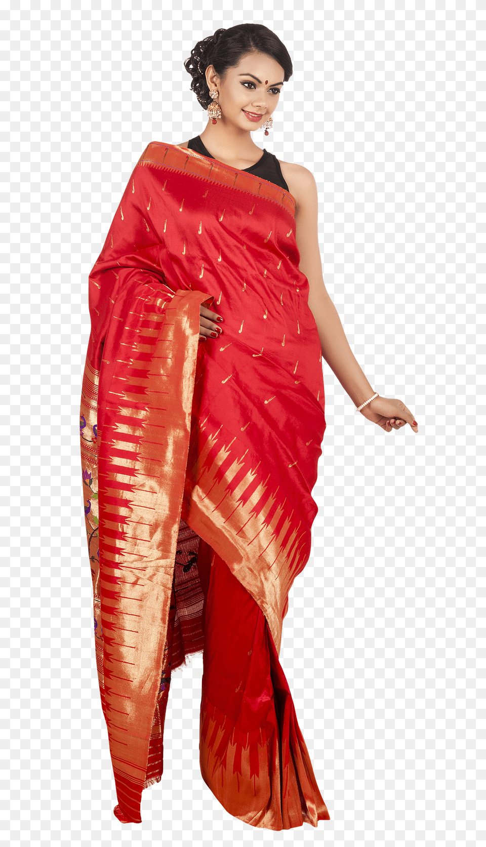 Pngpix Com Wedding Saree Transparent Adult, Female, Person, Silk Png Image
