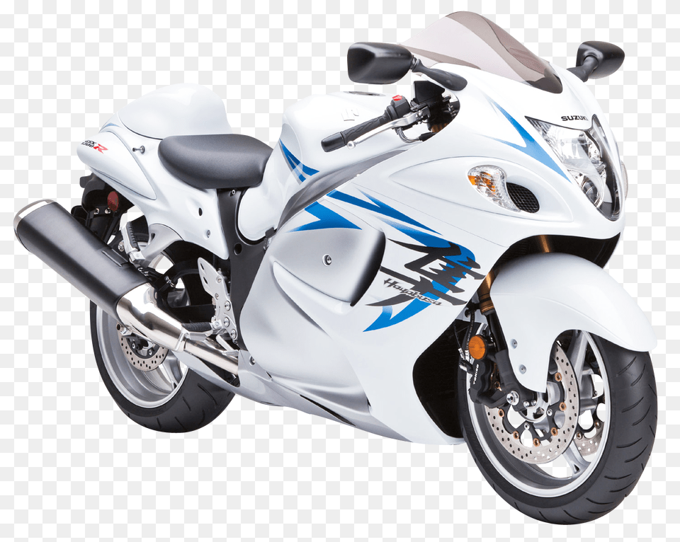 Pngpix Com White Suzuki Hayabusa Gsx 1300 Motorcycle Bike Transportation, Vehicle, Machine, Wheel Png Image
